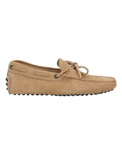 TOD'S TOD'S MAN LOAFERS CAMEL SIZE 6.5 LEATHER