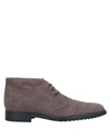 Tod's Ankle Boots In Grey