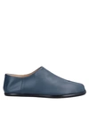 Maison Margiela Tabi Leather Slip On Sneakers In Dark Blue
