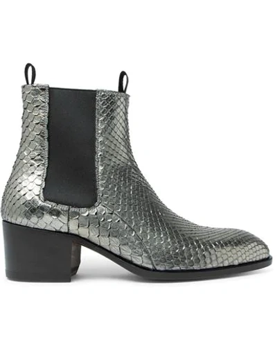 Tom Ford Ankle Boots In Silver