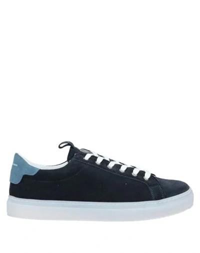 Grey Daniele Alessandrini Sneakers In Dark Blue