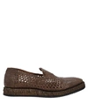 Dolce & Gabbana Brown Woven Leather Loafers Casual Shoes In Beige