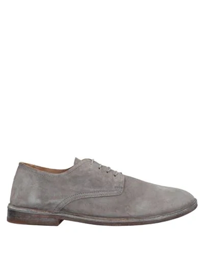 Moma Lace-up Shoes In Dove Grey