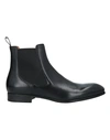 Santoni Ankle-length Leather Chelsea Boots In Black