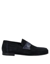 Santoni Loafers In Dark Blue