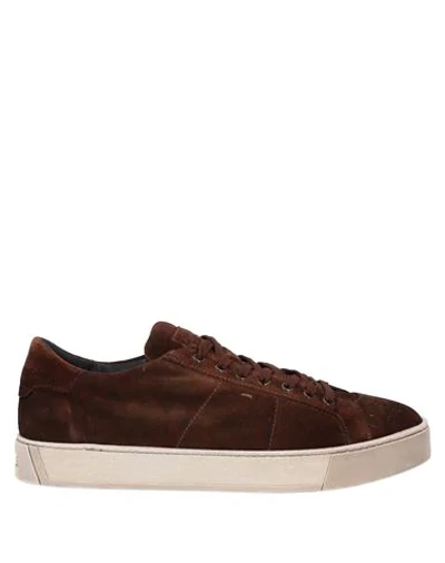 Santoni Sneakers In Brown