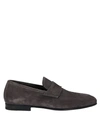 Santoni Loafers In Grey