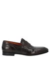 Santoni Loafers In Dark Brown