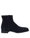 Santoni Ankle Boots In Dark Blue