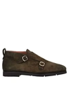 Santoni Loafers In Dark Green