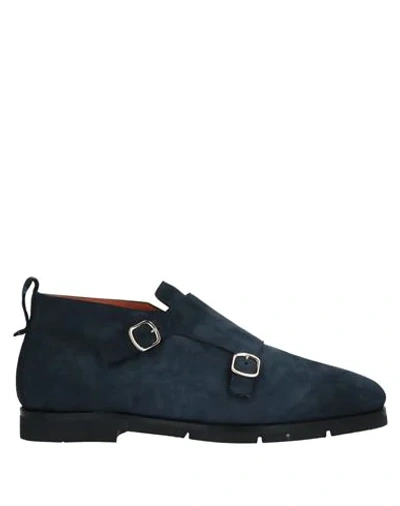 Santoni Loafers In Dark Blue