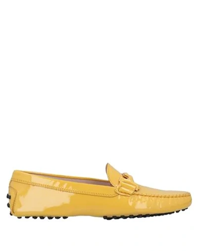 Tod's Loafers In Yellow