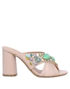 Tiffi Sandals In Pale Pink