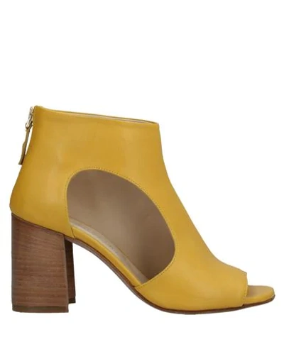 Angelo Bervicato Ankle Boots In Yellow