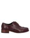 Delpozo Lace-up Shoes In Maroon