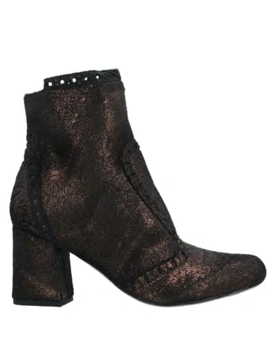 Mina Buenos Aires Ankle Boots In Bronze