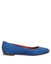 Santoni Ballet Flats In Bright Blue