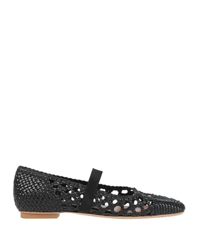 Santoni Ballet Flats In Black