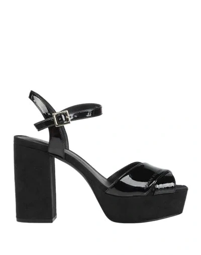 Armani Exchange Sandals In Black