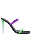 Ireneisgood Multicolor Polyester Sandals In Light Green