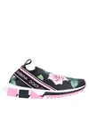 Dolce & Gabbana Sorrento Black Polyester Slip On Sneakers In Black