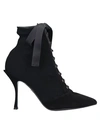 DOLCE & GABBANA DOLCE & GABBANA WOMAN ANKLE BOOTS BLACK SIZE 6.5 TEXTILE FIBERS, SOFT LEATHER,11995049HW 10