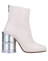 Mm6 Maison Margiela Tin Can Heel Ankle Boot In White