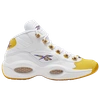 Reebok Question Mid Basketball Shoes In White/yellow Light Heather/ultraviolet