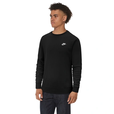 Nike Club Crew Neck Sweat In Black