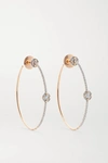 POMELLATO M'AMA NON M'AMA 18-KARAT ROSE GOLD DIAMOND HOOP EARRINGS