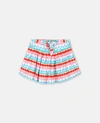 STELLA MCCARTNEY STELLA MCCARTNEY KIDS MULTICOLOUR GRAPHIC STRIPED SHORTS,13503085