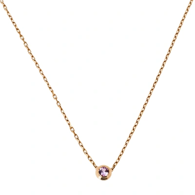 Pre-owned Cartier Pink Sapphire 18k Rose Gold Necklace
