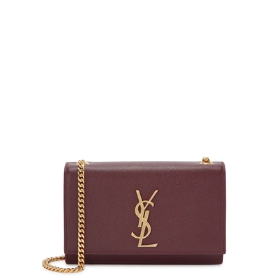 Saint Laurent Kate Small Burgundy Leather Shoulder Bag