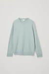 Cos Boiled Wool Jumper In Green