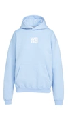 ALEXANDER WANG GARMENT WASHED HOODIE WITH WANG PUFF PRINT