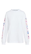 ALEXANDER WANG LONG SLEEVE TEE WITH LOGO GRAPHIC