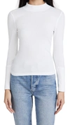 Free People The Rickie Mock Neck T-shirt In White