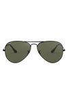 Ray Ban Original 58mm Aviator Sunglasses In Legend Gold/ Purple