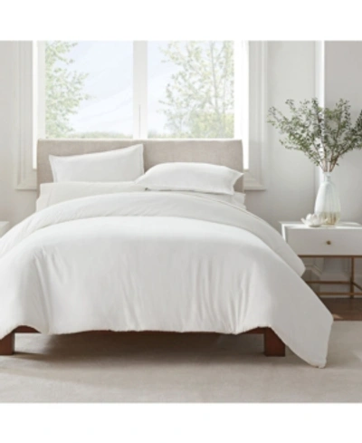 Serta Simply Clean Antimicrobial King Duvet Set, 3 Piece In White