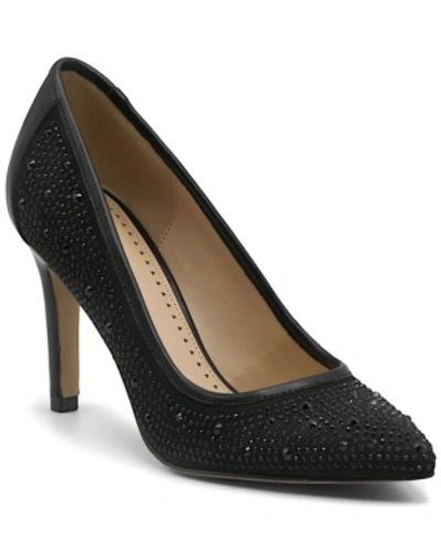 Adrienne Vittadini Naidia Embellished Pointed Toe Pump In Black