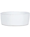 Vietri Lastra Collection Large Serving Bowl In White