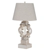 AB HOME BELLAMY WOOD ANTIQUE WHITE FINISH TABLE LAMP