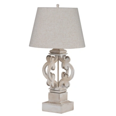 Ab Home Bellamy Wood Antique White Finish Table Lamp