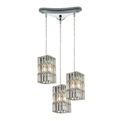 Elk Lighting Cynthia Collection 3 Light Pendant In Polished Chrome