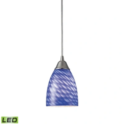 Elk Lighting Arco Baleno Collection Sapphire Blue In Sat Nick In Silver
