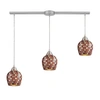 Elk Lighting Fusion 3-light Linear Pendant Multi In Satin Nickel In Silver
