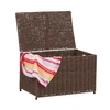 Household Essentials Large Wicker Storage Chest In Coffee