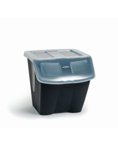 Taurus 10 Gallon Stackable Shutter Bin In Black