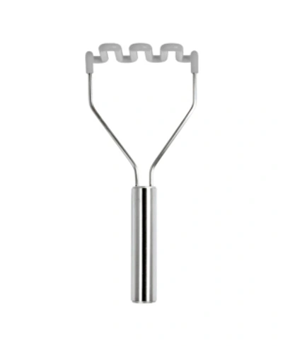 Tovolo Silicone & Stainless Steel Potato Masher In Oyster Gray