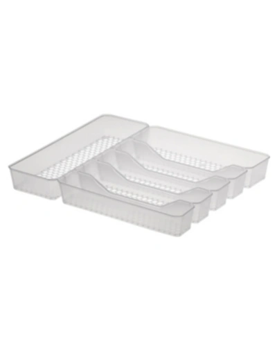 Spectrum Diversified Hexa 6-divider Silverware Tray In Clear Frost